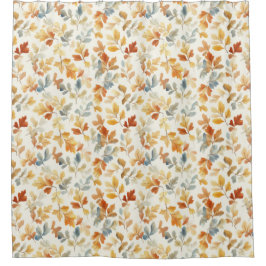 Cortina De Ducha Hojas otoñales acuáticas - Naturaleza acogedora de