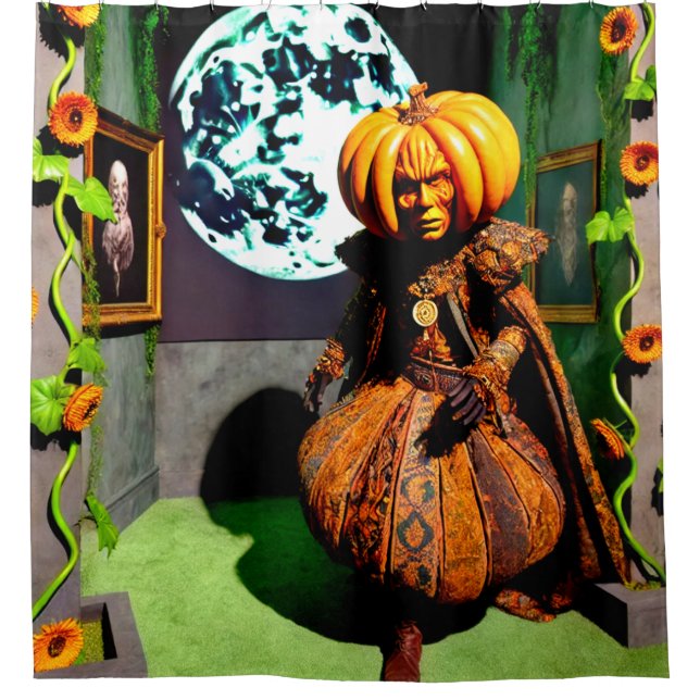 Cortina De Ducha Hombre de calabaza (Anverso)