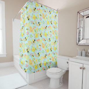 Cortina De Ducha Honey Bee Blue
