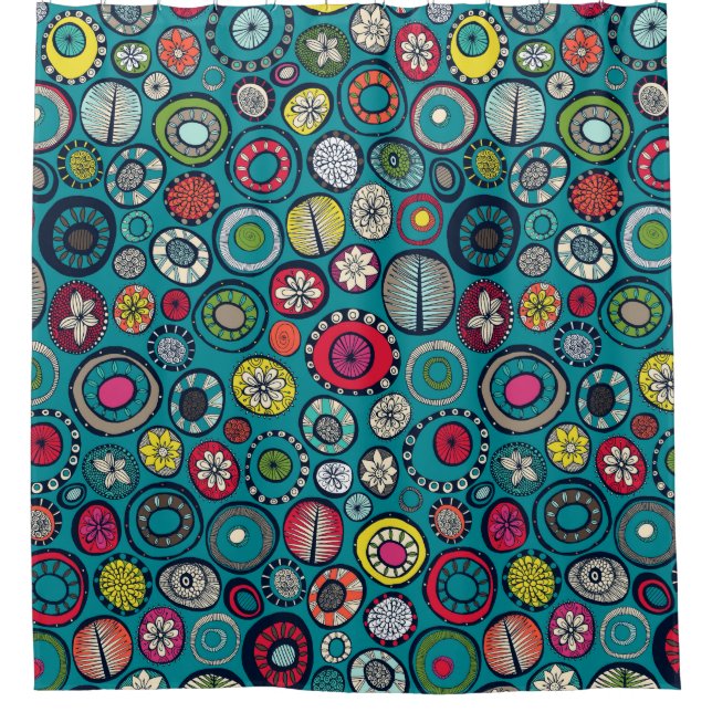 Cortina De Ducha Honolulu hoops blue (Anverso)