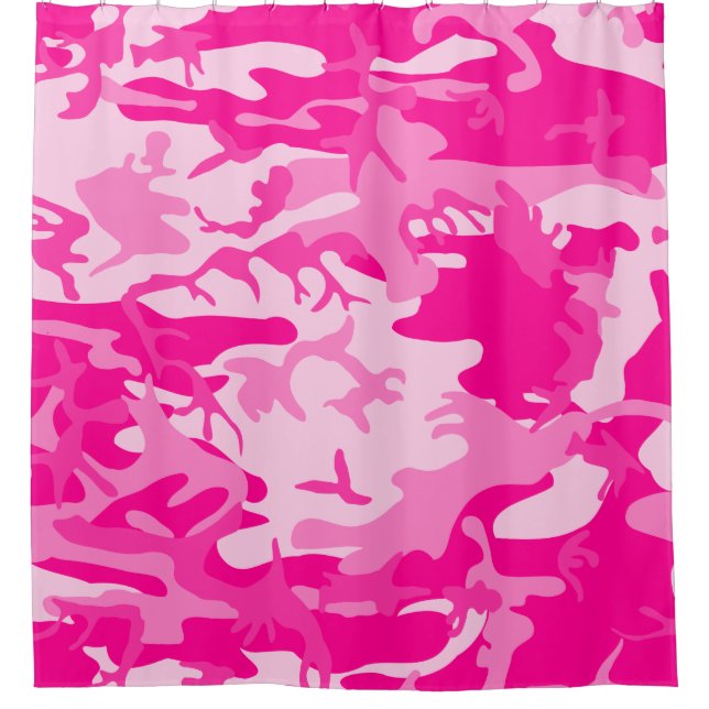 Cortina De Ducha hot pink camo camouflage (Anverso)