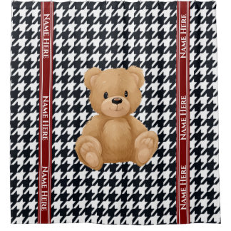Cortina De Ducha Houndstooth Bear Home,