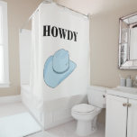 Cortina De Ducha Howdy Cowboy Gorra Baby Blue<br><div class="desc">Howdy - Gorra de Cowboy - Azul bebé.</div>