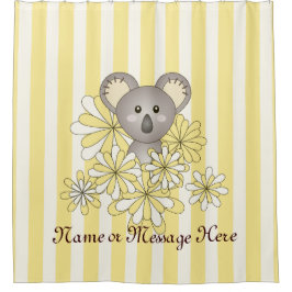 Cortina De Ducha Huella Amarilla Cute Bebé Koala Bear Niños