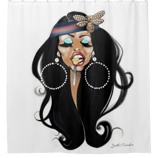 Cortina de ducha humilde de la abeja (Anverso)