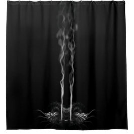 Cortina De Ducha Humo de dragón negro