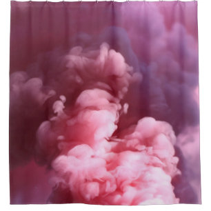 Cortina De Ducha Humo rosa
