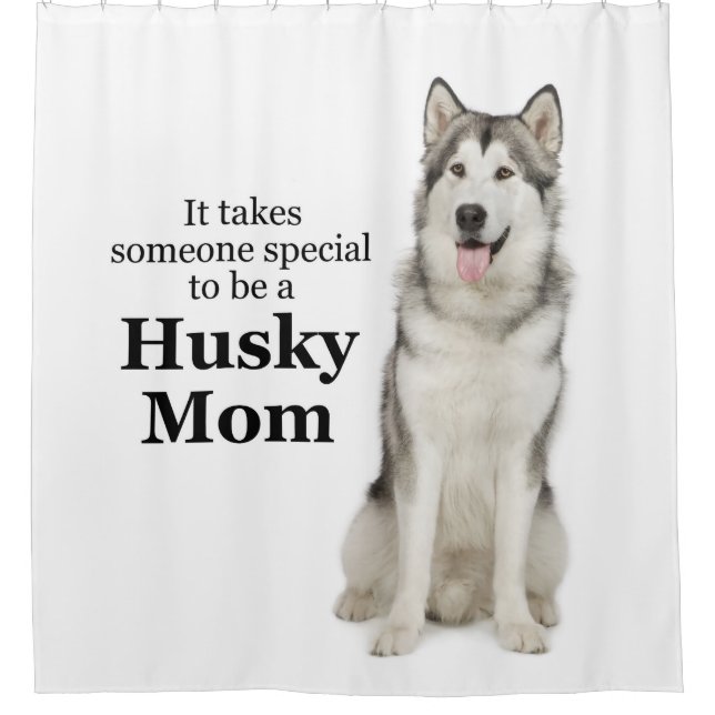 Cortina de ducha Husky Mom (Anverso)
