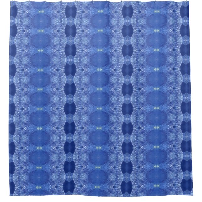 Cortina De Ducha Hy Blue Ikat 7 (Anverso)