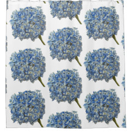 Cortina De Ducha Hydrangea azul