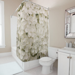Cortina De Ducha Hydrangeas blancas