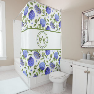 Cortina De Ducha Hydrangeas Blue