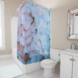 Cortina De Ducha Hydrangeas rosa claro