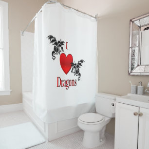 Cortina De Ducha I Heart Dragons