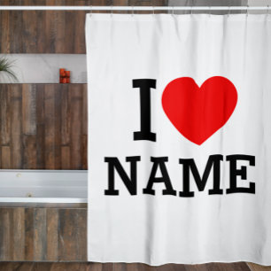 Cortina De Ducha I Heart Name Shower Curtain