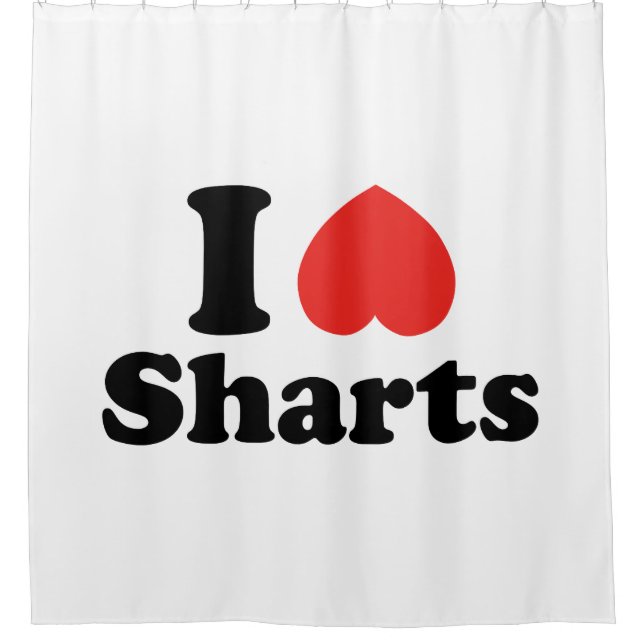 Cortina De Ducha I Heart Sharts (Anverso)