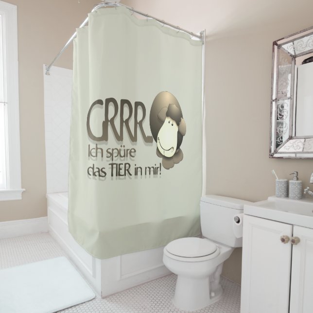 Cortina De Ducha "¡Ich spüre das Tier in mir!" en Sepia (In situ)