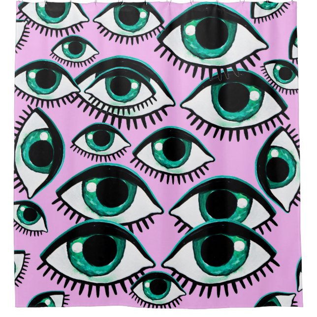 Cortina De Ducha Icono de resumen de ojos de montaña (Anverso)