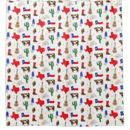Cortina De Ducha Iconos de Texas