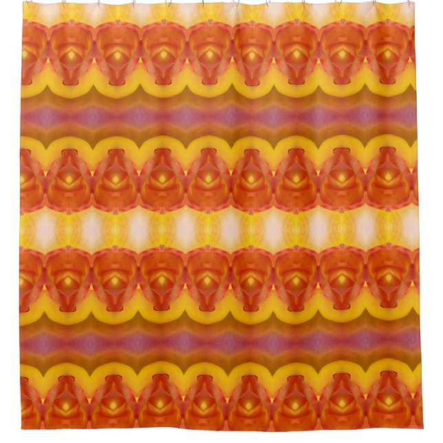 Cortina De Ducha Ikat 3, Rosa de paz (Anverso)
