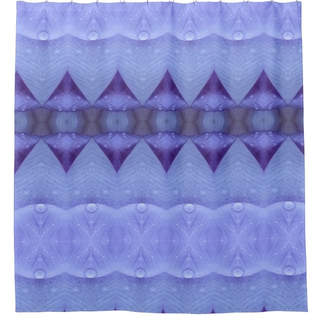 Cortina De Ducha Ikat de diamante morado (Anverso)