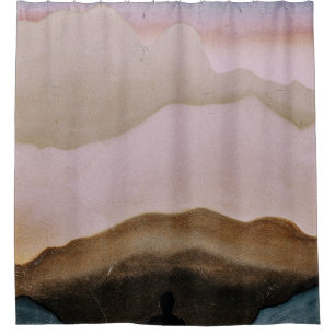 Cortina De Ducha Illustration of man sitting with meditating pose