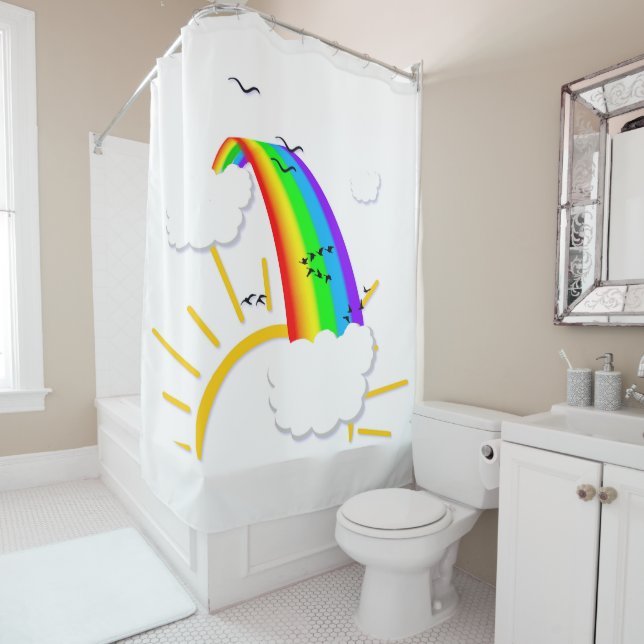 Cortina De Ducha Ilustracion arcoiris (In situ)