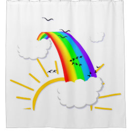 Cortina De Ducha Ilustracion arcoiris
