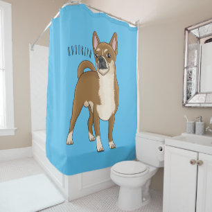 Cortina De Ducha Ilustracion de personalizado chihuahua