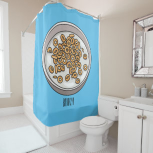 Cortina De Ducha Ilustracion de personalizado de cereales