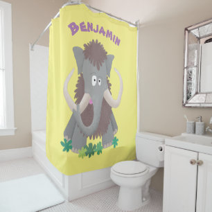 Cortina De Ducha Ilustracion de personalizado de mamut bobo gracios