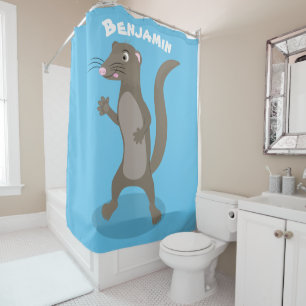 Cortina De Ducha Ilustracion de personalizado de mongosis suave