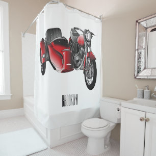 Cortina De Ducha Ilustracion de personalizado de motocicletas Sidec