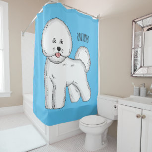 Cortina De Ducha Ilustracion de personalizado de perro frito de Bic