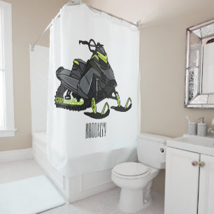 Cortina De Ducha Ilustracion de personalizado para motos de nieve