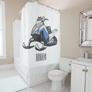 Cortina De Ducha Ilustracion de personalizado para motos de nieve