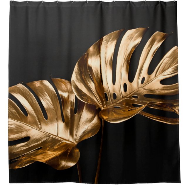 Cortina De Ducha Ilustracion de piel de leopardo tejido de patrones (Anverso)