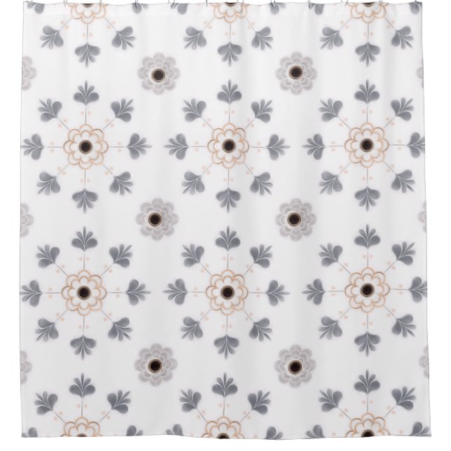 Cortina De Ducha Ilustracion de tejas texturizadas A (Anverso)