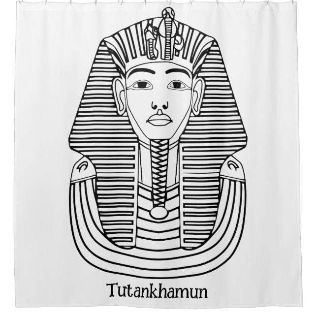 Cortina De Ducha Ilustracion de Tutankhamun (Anverso)