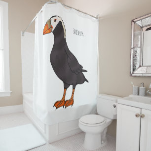 Cortina De Ducha Ilustracion del personalizado de pajarito