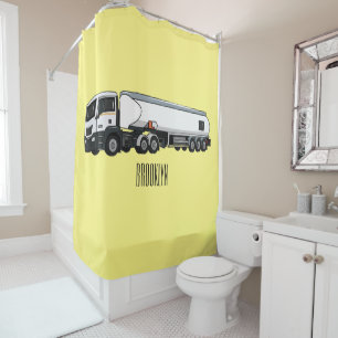Cortina De Ducha Ilustracion del personalizado de transporte de com