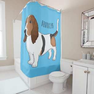 Cortina De Ducha Ilustracion del personalizado del perro de enlace