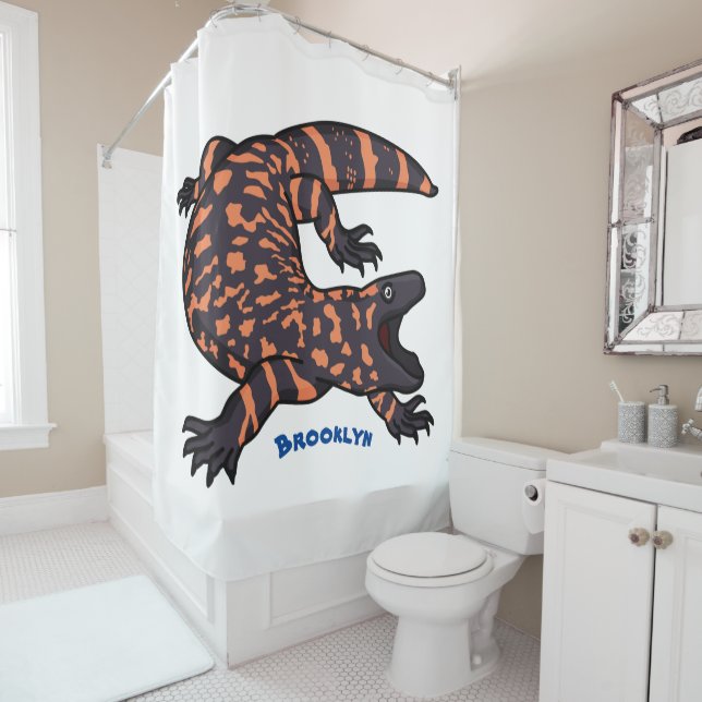 Cortina De Ducha Ilustracion del personalizado monstruo de la gila  (In situ)