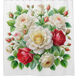 Cortina De Ducha Ilustracion digital Bantry Bay Rosa 4K