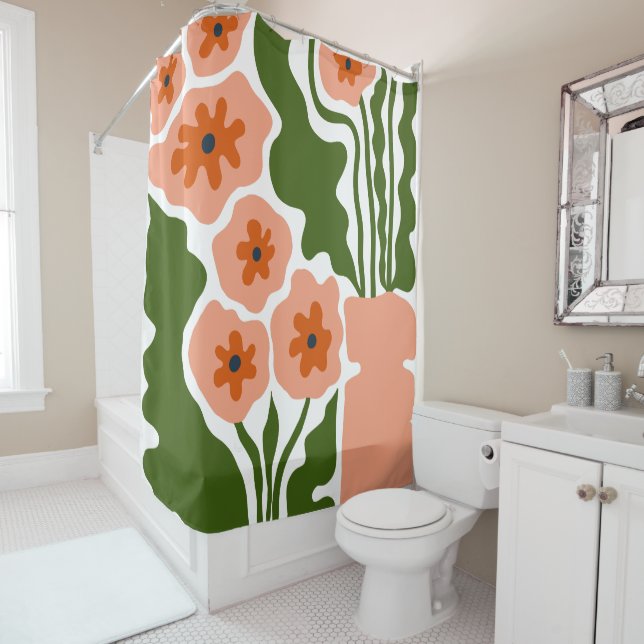 Cortina De Ducha Ilustración floral (In situ)