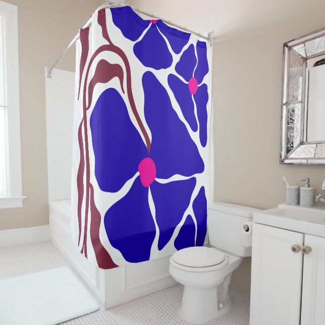 Cortina De Ducha Ilustración floral (In situ)