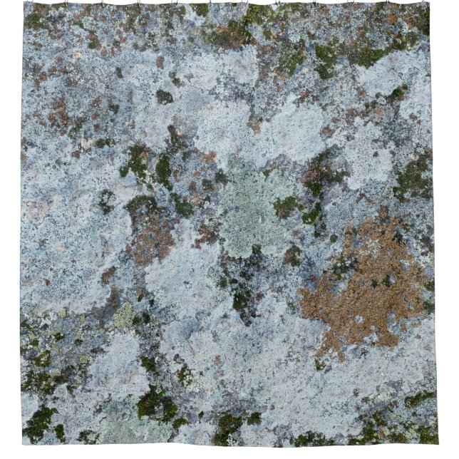 Cortina De Ducha Ilustracion gris y verde (Anverso)
