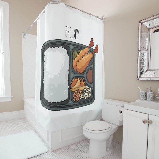 Cortina De Ducha Ilustracion personalizado Bento (In situ)