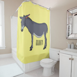 Cortina De Ducha Ilustracion personalizado de burro