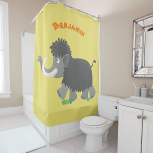 Cortina De Ducha Ilustracion personalizado de mamut torpe